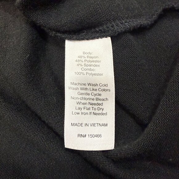 Hawthorn Black Long Sleeve Split Neck Tunic Top Size 1X - Picture 5 of 7